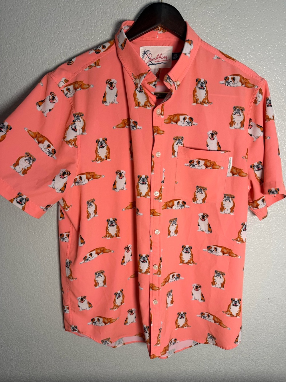 chubbies Bulldog Print Short-Sleeve Button-Down Shirt